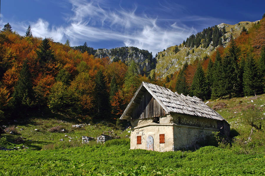 Stan v planini Za Črno goro
Edini zidani stan v planini Za Črno goro (Ravharska planina).
Ključne besede: planina za črno goro ravharska planina