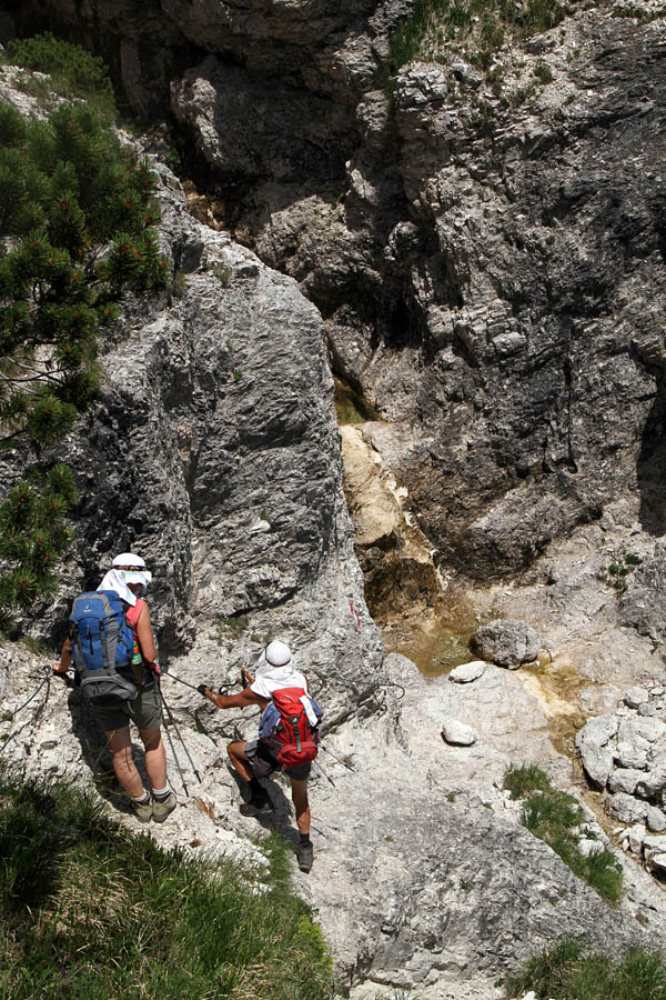 Pot s koče Corsi
Eden od številnih potokov ob spustu s koče Corsi proti dolini. Tu še nismo na poti Saškega kralja, saj je odcep nižje.
Ključne besede: corsi koča